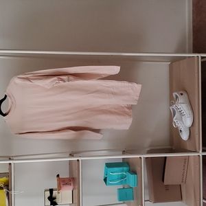 Peach long sleeve t-shirt dress missguided